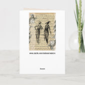  wenskaart damesmuziek feestdagen kaart (Achterkant)