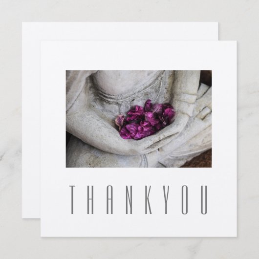 WENSKAART : DANK U : BUDDHA BEDANKKAART (Voorkant / Achterkant)