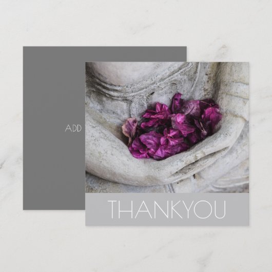 WENSKAART : DANK U : BUDDHA BEDANKKAART (Voorkant / Achterkant)