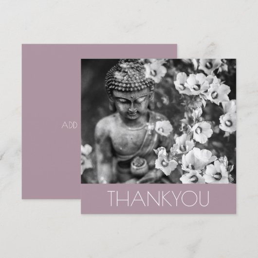 WENSKAART : DANK U : BUDDHA BEDANKKAART (Voorkant / Achterkant)