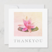 WENSKAART : DANK U : PINK LOTUS BEDANKKAART (Voorkant)