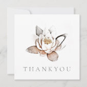 WENSKAART : DANK U : WITTE LOTUS BEDANKKAART (Voorkant)