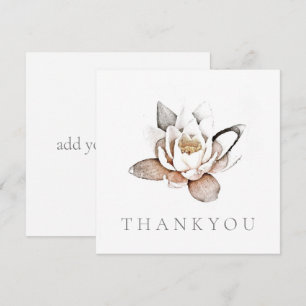 WENSKAART : DANK U : WITTE LOTUS BEDANKKAART