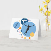 Wenskaart - de Cirkels van de Schaats Kaart (Gele Bloem)