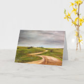 wenskaart "De lange weg" Kaart (Gele Bloem)