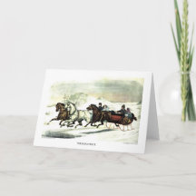 Wenskaart - De Sleigh Race