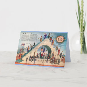 Wenskaart - De structuur van de vrijmetselarij Kaart