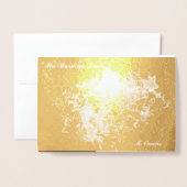 wenskaart "De verbrande Struik" van de Folie Kaarten (Voorkant met envelop)