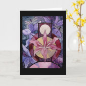 Wenskaart: "De wedergeboorte Kaart (Gele Bloem)