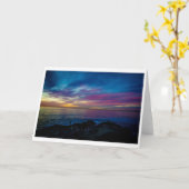 Wenskaart - de Zonsondergang van de Waterverf Kaart (Gele Bloem)