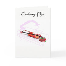 Wenskaart: Denk aan je viool en piano