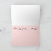 Wenskaart - Denk aan u - Rode Zinnia Kaart (Binnen)