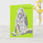 Wenskaart Denken aan u Kaart (Gele Bloem)