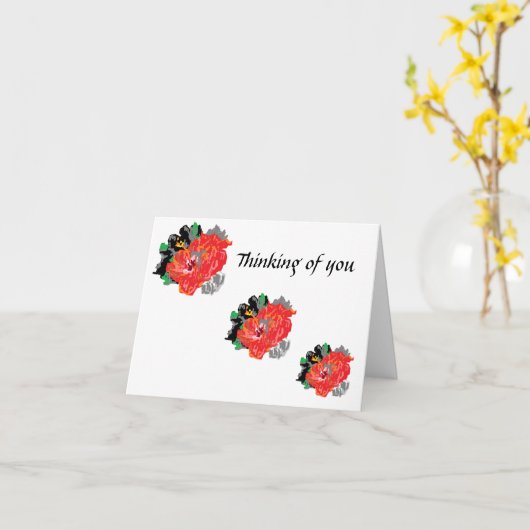 Wenskaart Denken aan u Kaart (Gele Bloem)