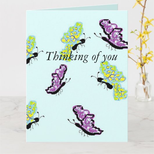 Wenskaart/denken van u kaart (Gele Bloem)