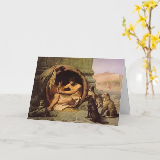 Wenskaart "Diogenes" Kaart (Gele Bloem)