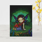 wenskaart "Dragonling Garden I" Kaart (Gele Bloem)