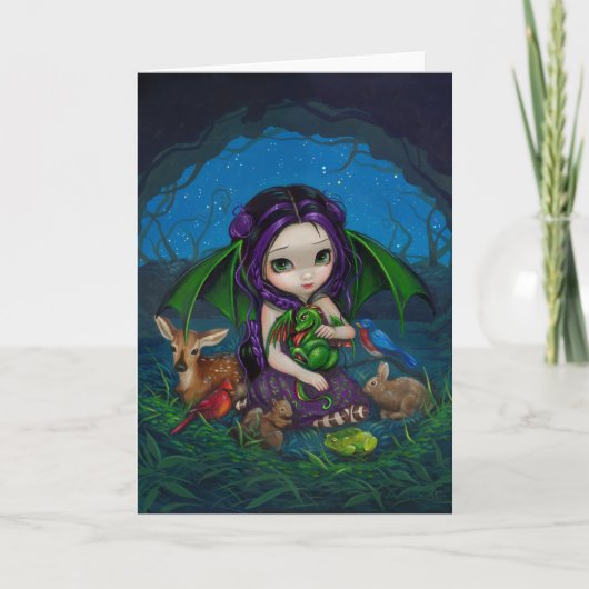 wenskaart "Dragonling Garden III" Kaart (Voorkant)