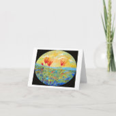 wenskaart 'Drie Rode Bloemen' Kaart (Voorkant)