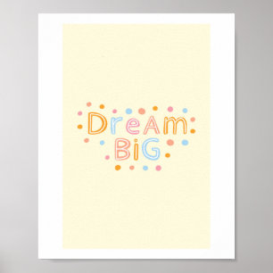 wenskaart, droom groot, leuke bedankkaart poster