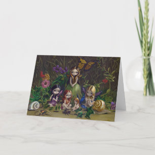wenskaart "Een bijeenkomst van Faeries" Kaart