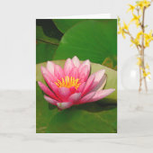 Wenskaart, "EEN ROZE LOTUSBLOEM" Kaart (Gele Bloem)