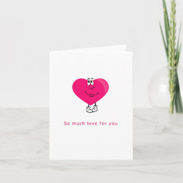 Wenskaart, een schattige hartkaart, zoveel liefde kaart