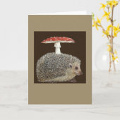 Wenskaart Egel Umbrella #3 Kaart (Gele Bloem)