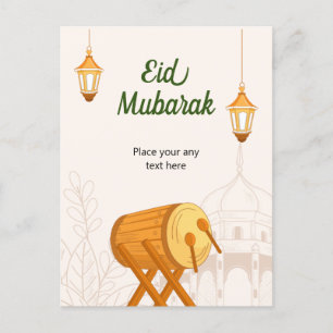 Wenskaart Eid Mubarak Briefkaart