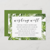 Wenskaart | Elegante tropische bruiloft Informatiekaartje (Voorkant / Achterkant)