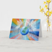 Wenskaart 'Engelen brengen de hemel op aarde' Kaart (Gele Bloem)