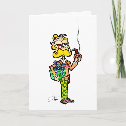 Wenskaart Engelse professor Kaart (Voorkant)