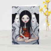 wenskaart "Faceless Ghosts" Kaart (Gele Bloem)