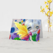 wenskaart "Fairy Balloons" Kaart (Gele Bloem)