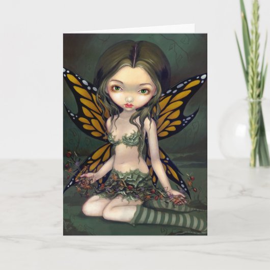 wenskaart "Fairy with Dried Flowers" Kaart (Voorkant)