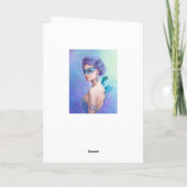 Wenskaart Fantasy wintervrouw, mooi Feestdagen Kaart (Achterkant)