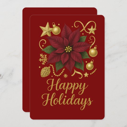 Wenskaart Feestdagenkaart (Voorkant / Achterkant)