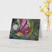 Wenskaart: "Flower Spider" Kaart (Gele Bloem)