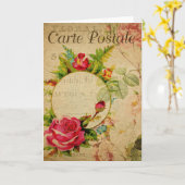 Wenskaart Frans Briefkaart (Gele Bloem)