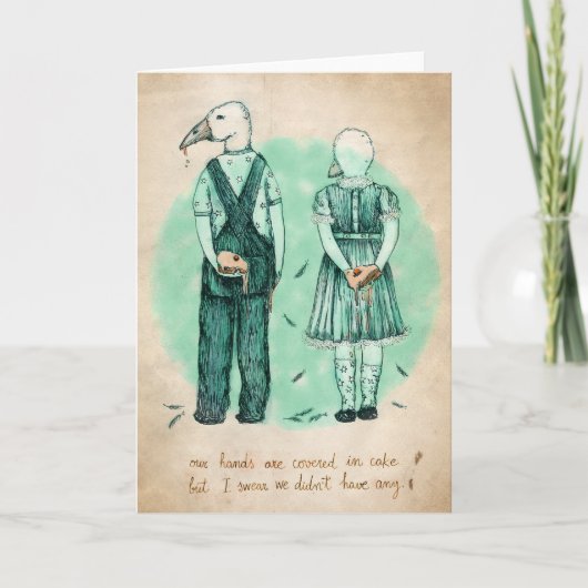 Wenskaart ganzen kaart (Voorkant)