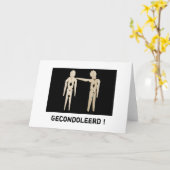 Wenskaart gecondoleerd kaart (Gele Bloem)