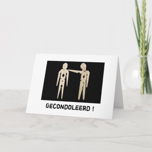 Wenskaart gecondoleerd kaart (Voorkant)