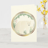 Wenskaart gedistilleerd Beer Kaart (Gele Bloem)