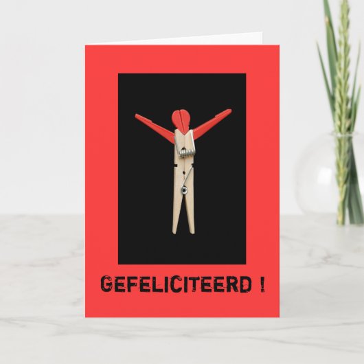 Wenskaart gefeliciteerd kaart (Voorkant)