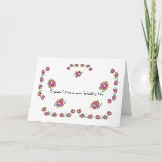 Wenskaart: Gefeliciteerd met je trouwdag Kaart (Voorkant)