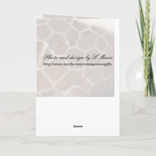 Wenskaart gekke Giraffe Kaart (Achterkant)