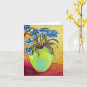 wenskaart 'Gele vaas' Kaart (Gele Bloem)