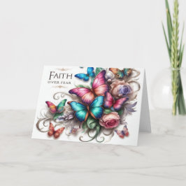 Wenskaart Geloof Boven Angst Kleurrijke Kaart 13x1
