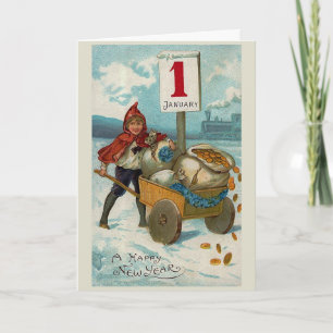 wenskaart "Gelukkig nieuwjaar" Feestdagen Kaart