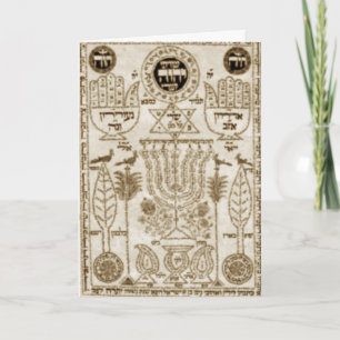 Wenskaart Gelukkige Channukah Feestdagen Kaart